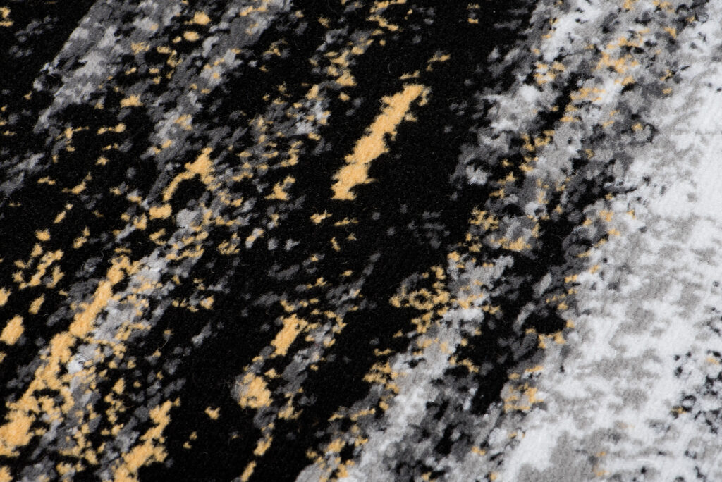 Alfombra de Pasillo Maya Gris Negro Amarillo Abstracto