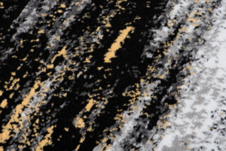 Alfombra de Pasillo Maya Gris Negro Amarillo Abstracto