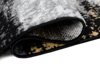 Alfombra de Pasillo Maya Gris Negro Amarillo Abstracto
