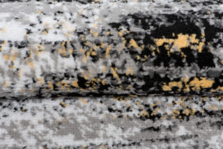 Alfombra de Pasillo Maya Gris Negro Amarillo Abstracto