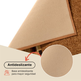Pasillo Antideslizante Marrón Claro Borde