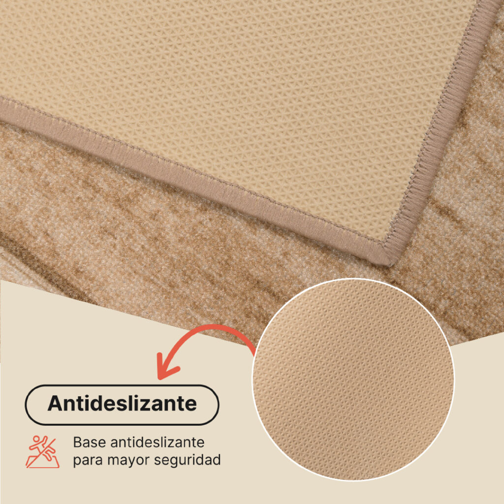 Pasillo Antideslizante Beige Borde
