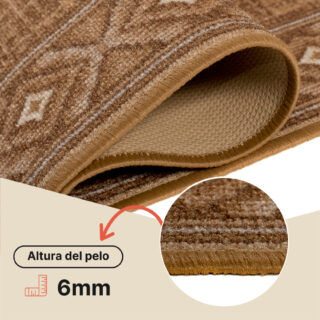Pasillo Antideslizante Marrón Rombos