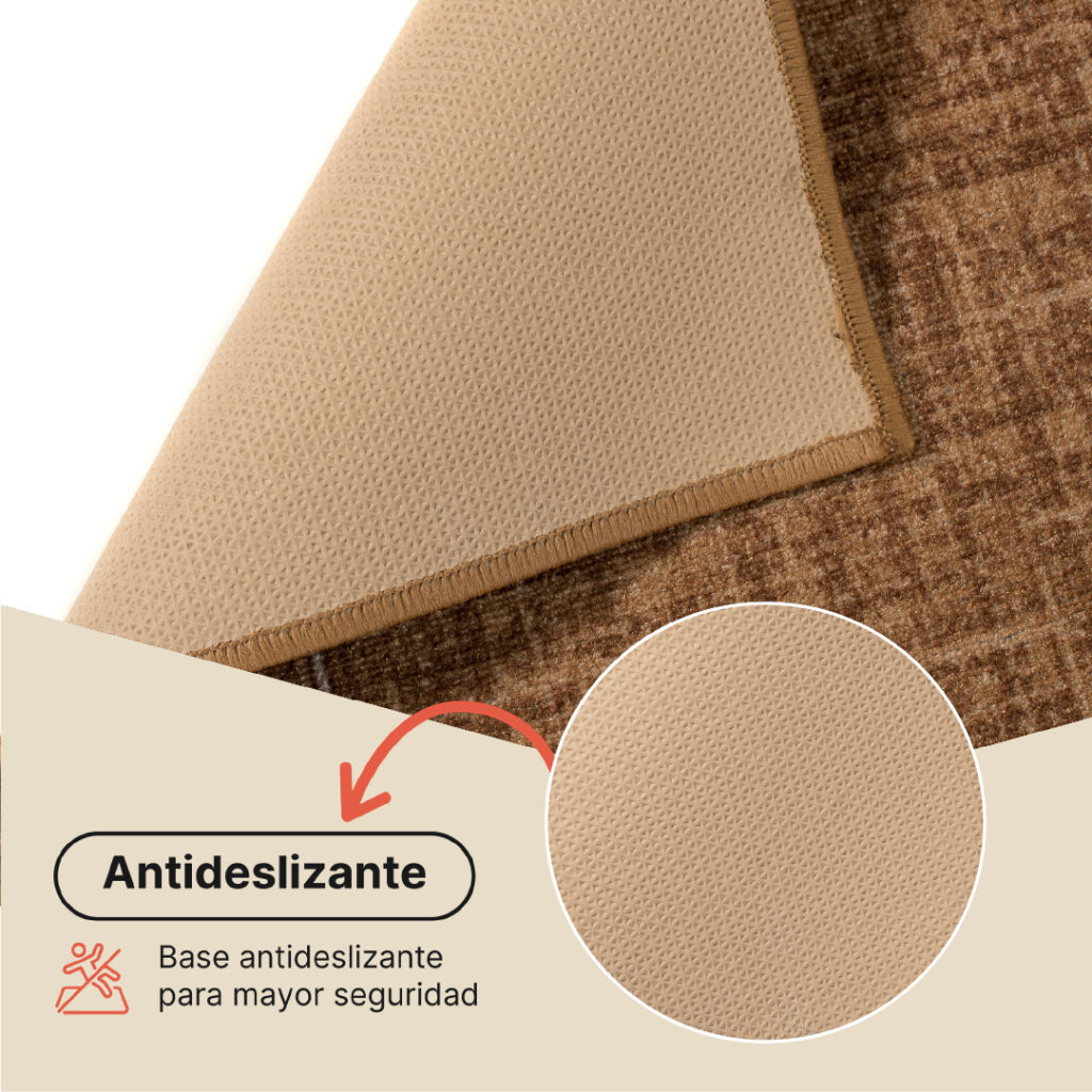 Pasillo Antideslizante Marrón Rombos