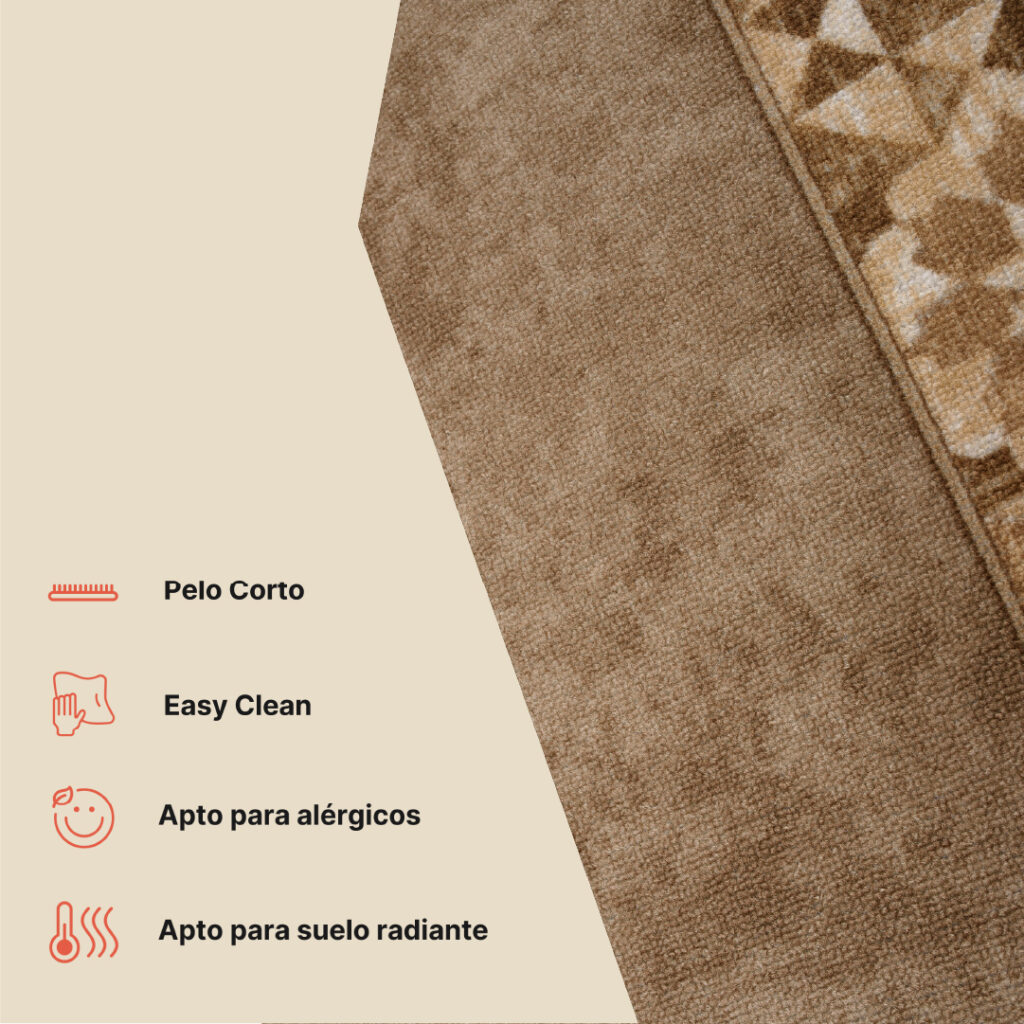 Pasillo Antideslizante Beige Mosaico