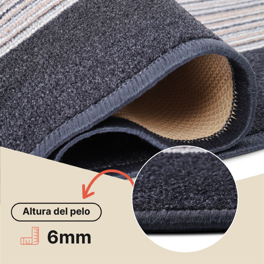 Pasillo Antideslizante Gris Rayas