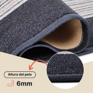 Pasillo Antideslizante Gris Rayas