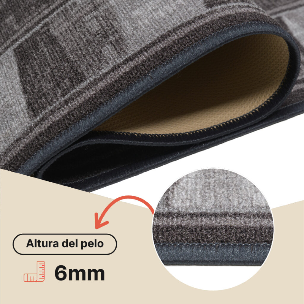 Pasillo Antideslizante Marrón Gris