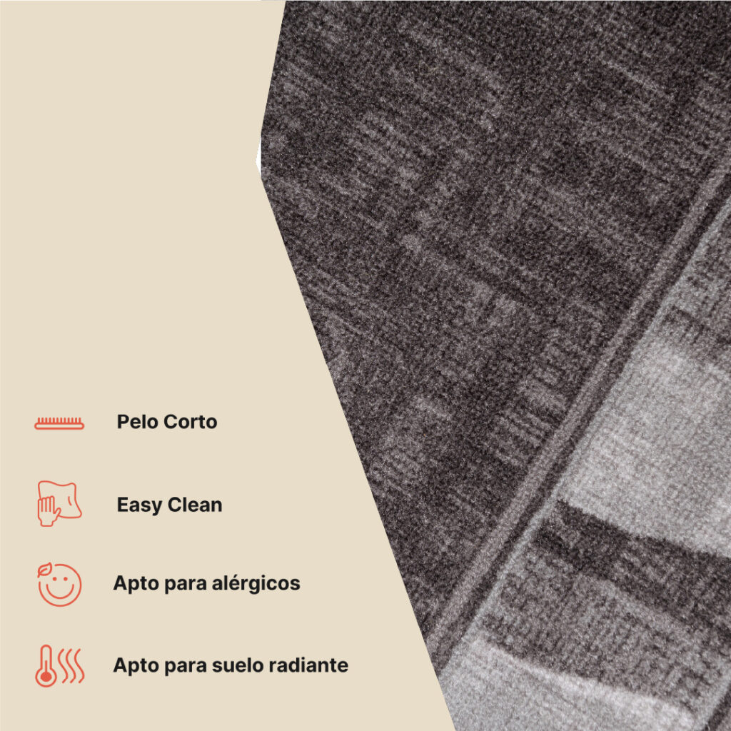Pasillo Antideslizante Marrón Gris