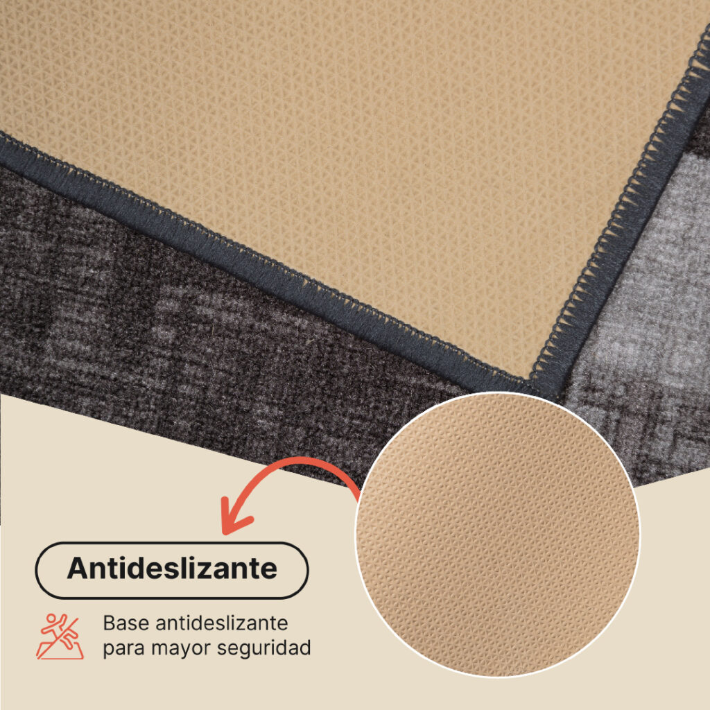 Pasillo Antideslizante Marrón Gris