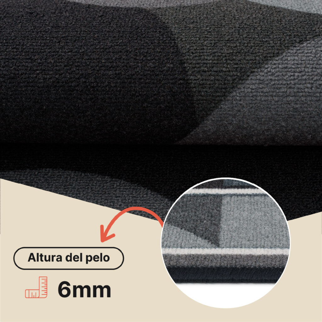 Pasillo Antideslizante Gris Azul Semicírculos