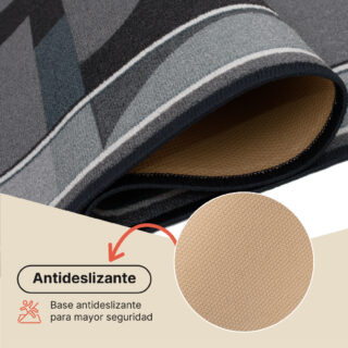 Pasillo Antideslizante Gris Azul Semicírculos