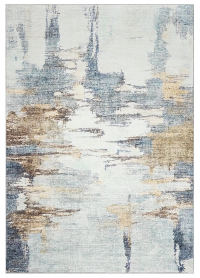 Alfombra Bari Azul Beige Abstracto
