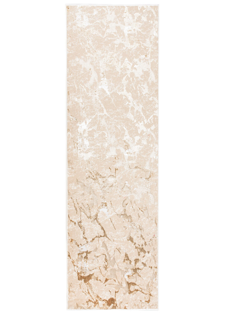 Alfombra de Pasillo Crystal Beige Marrón Abstracto