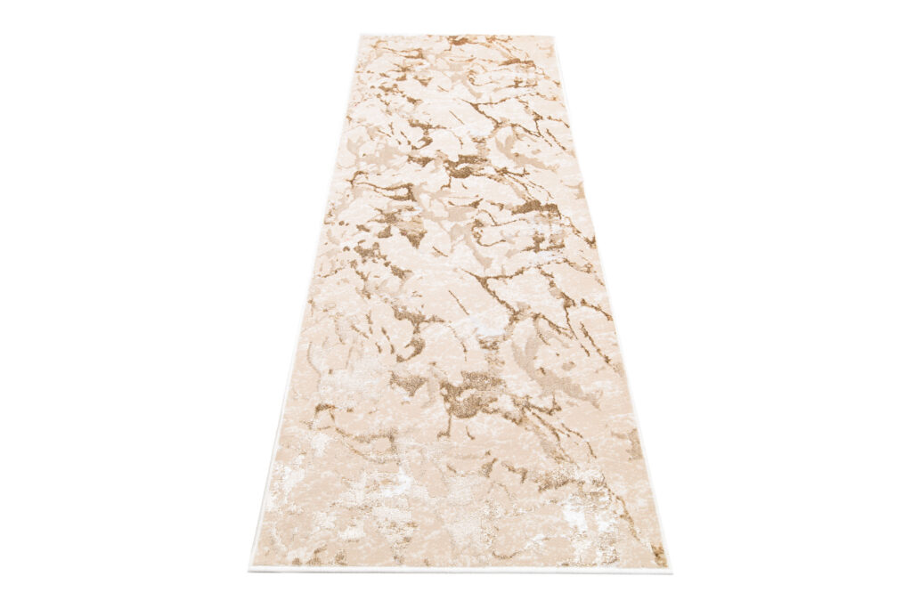 Alfombra de Pasillo Crystal Beige Marrón Abstracto