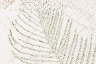 Alfombra de Pasillo Crystal Beige Verde Hojas
