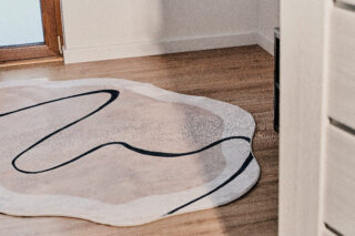Alfombra Wisp Con Forma Irregular Beige