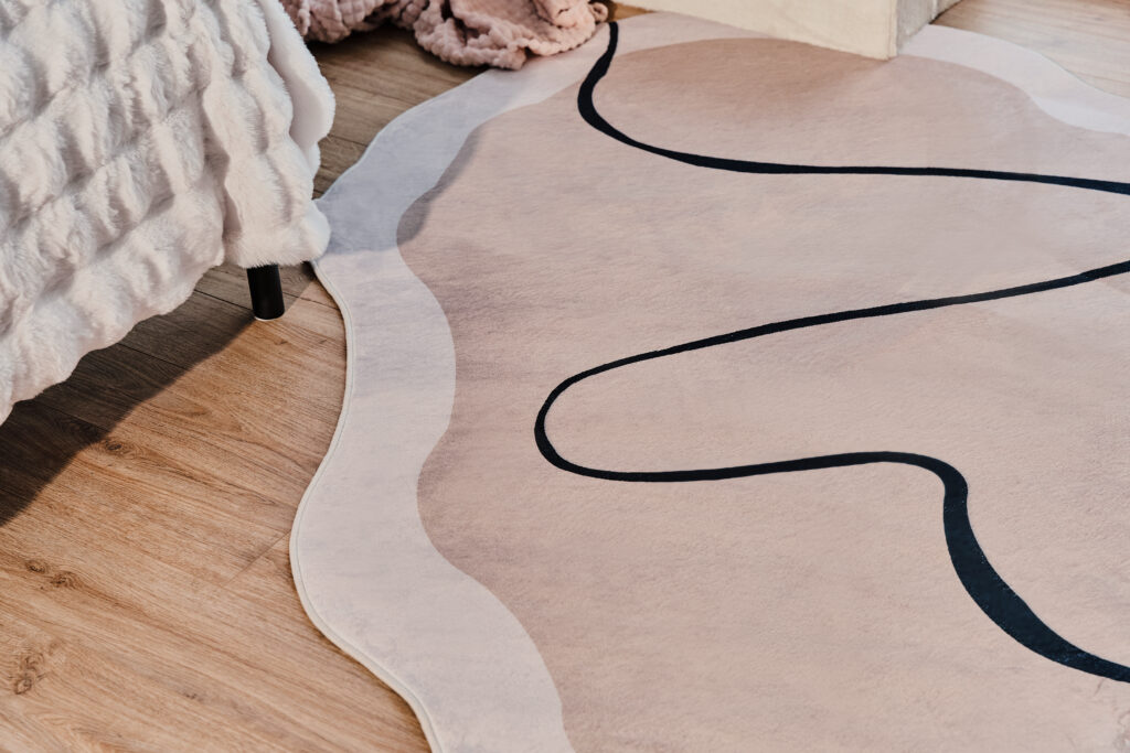 Alfombra Wisp Con Forma Irregular Beige