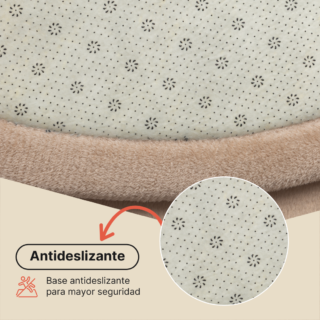 Alfombra Infantil Fluffin Redonda Beige