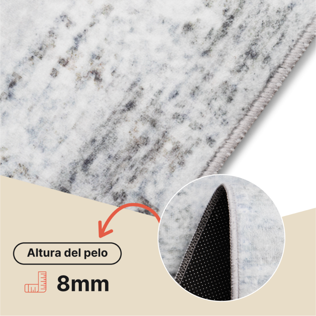 Alfombra Ash Gris Oscuro Jaspeado Antideslizante