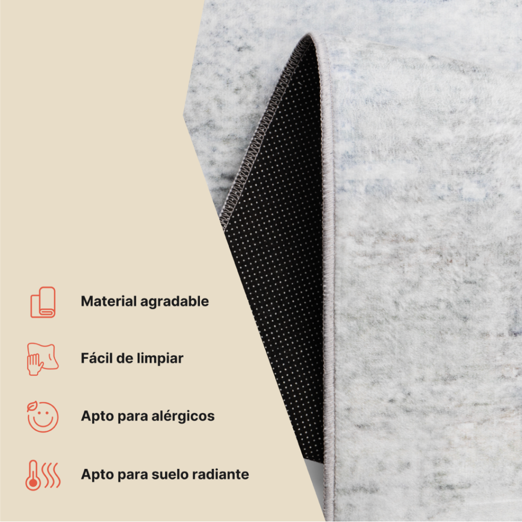 Alfombra Ash Gris Oscuro Jaspeado Antideslizante