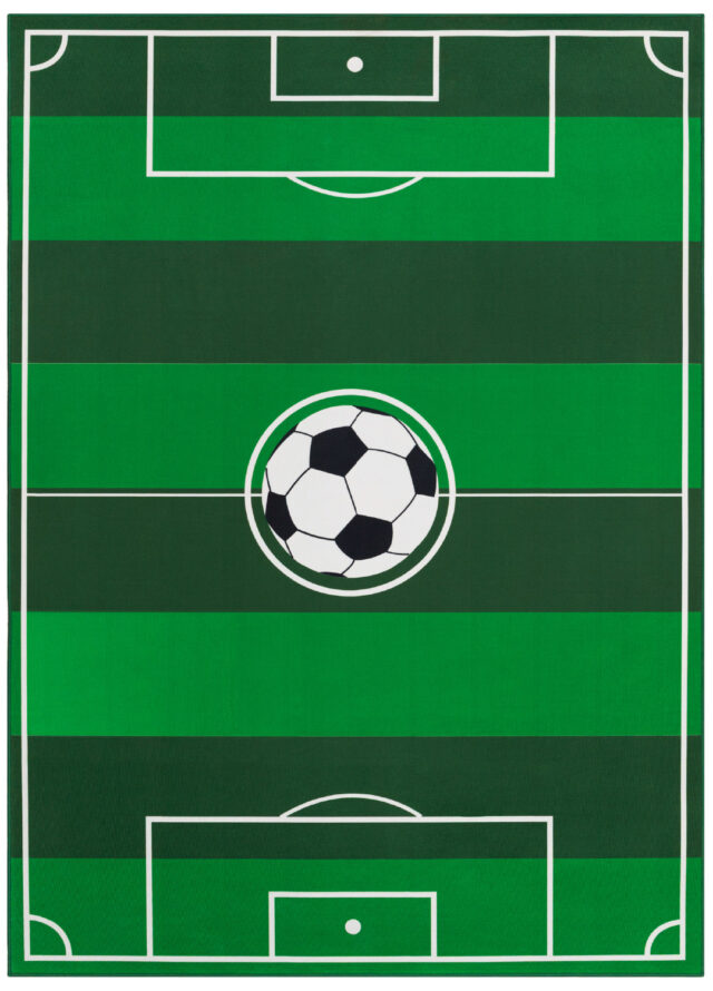 Alfombra Infantil Snooki Campo de Fútbol Verde Antideslizante