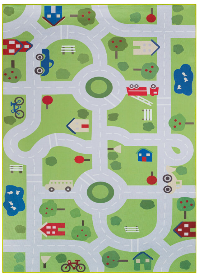 Alfombra Infantil Snooki Ciudad Verde Antideslizante