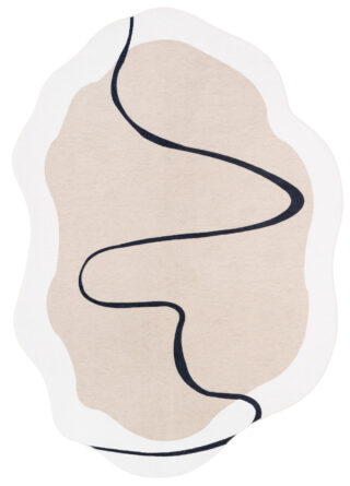 Alfombra Wisp Con Forma Irregular Beige