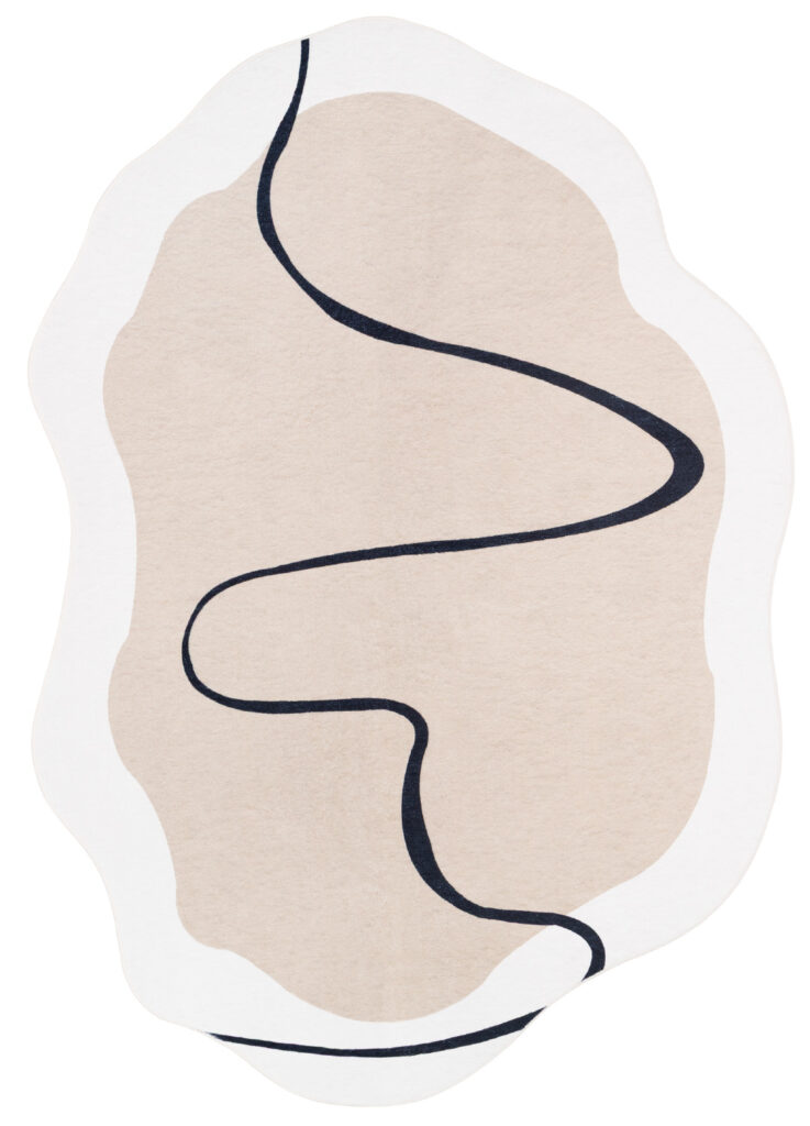 Alfombra Wisp Con Forma Irregular Beige