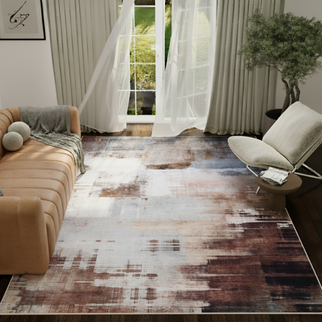 Alfombra Ash Multicolor Jaspeado Antideslizante