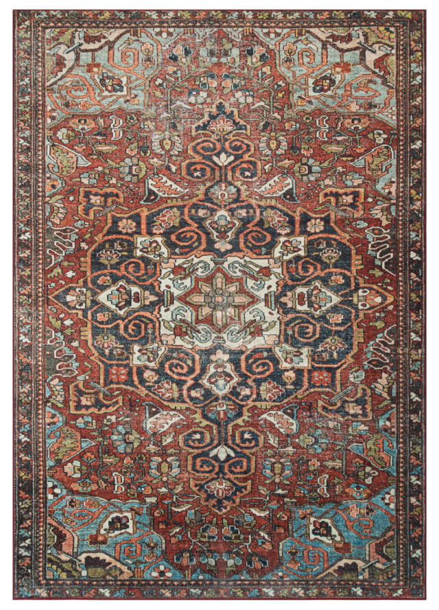 Alfombra Ispahan Multicolor Roseta Vintage
