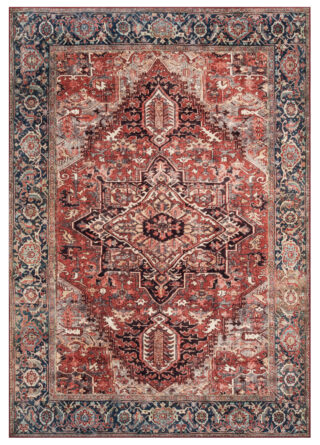 Alfombra Ispahan Burdeos Tradicional