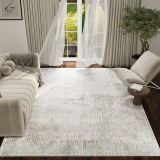 Alfombra Trend Beige Gris Abstracta