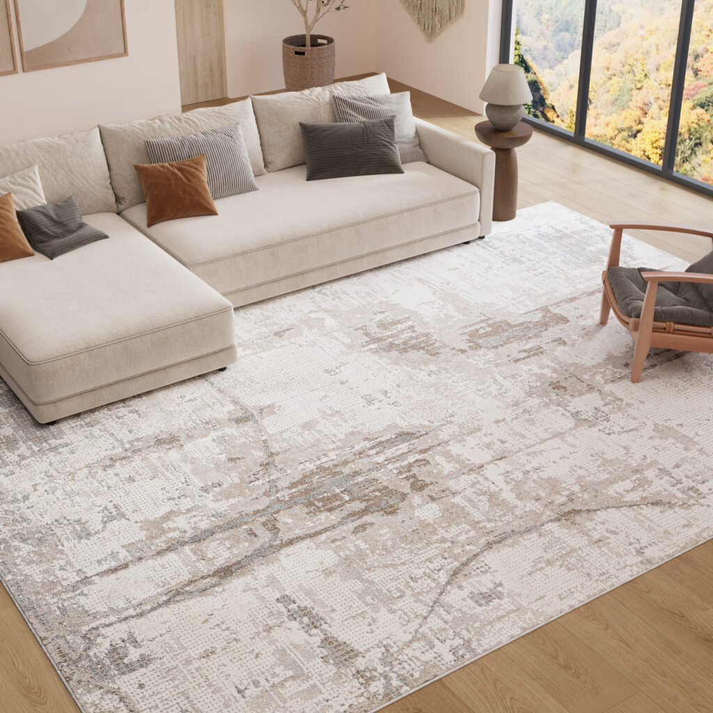 Alfombra Trend Beige Abstracta