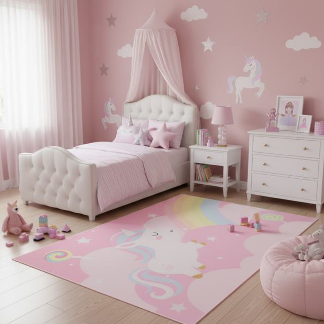 Alfombra Infantil Joy Unicornio Antideslizante