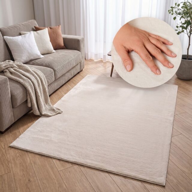 Alfombra Lumi Crema Antideslizante