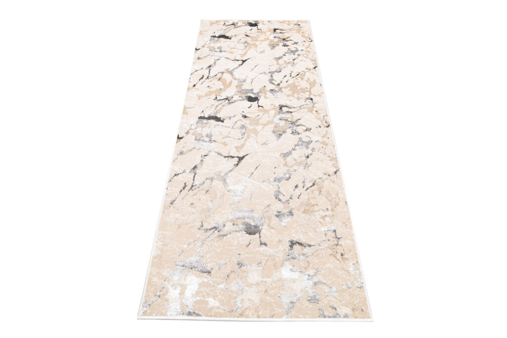 Alfombra de Pasillo Crystal Beige Gris Abstracto