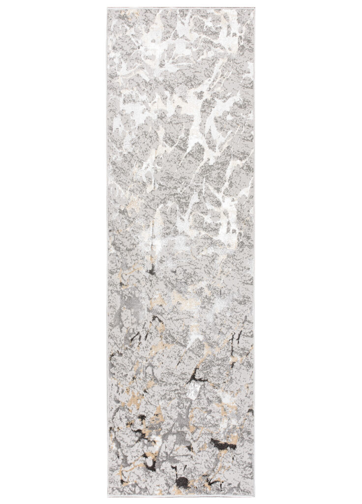 Alfombra de Pasillo Crystal Gris Beige Abstracto