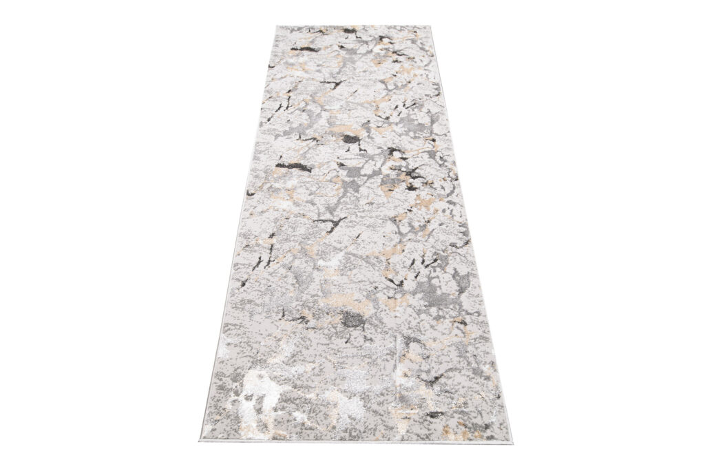 Alfombra de Pasillo Crystal Gris Beige Abstracto