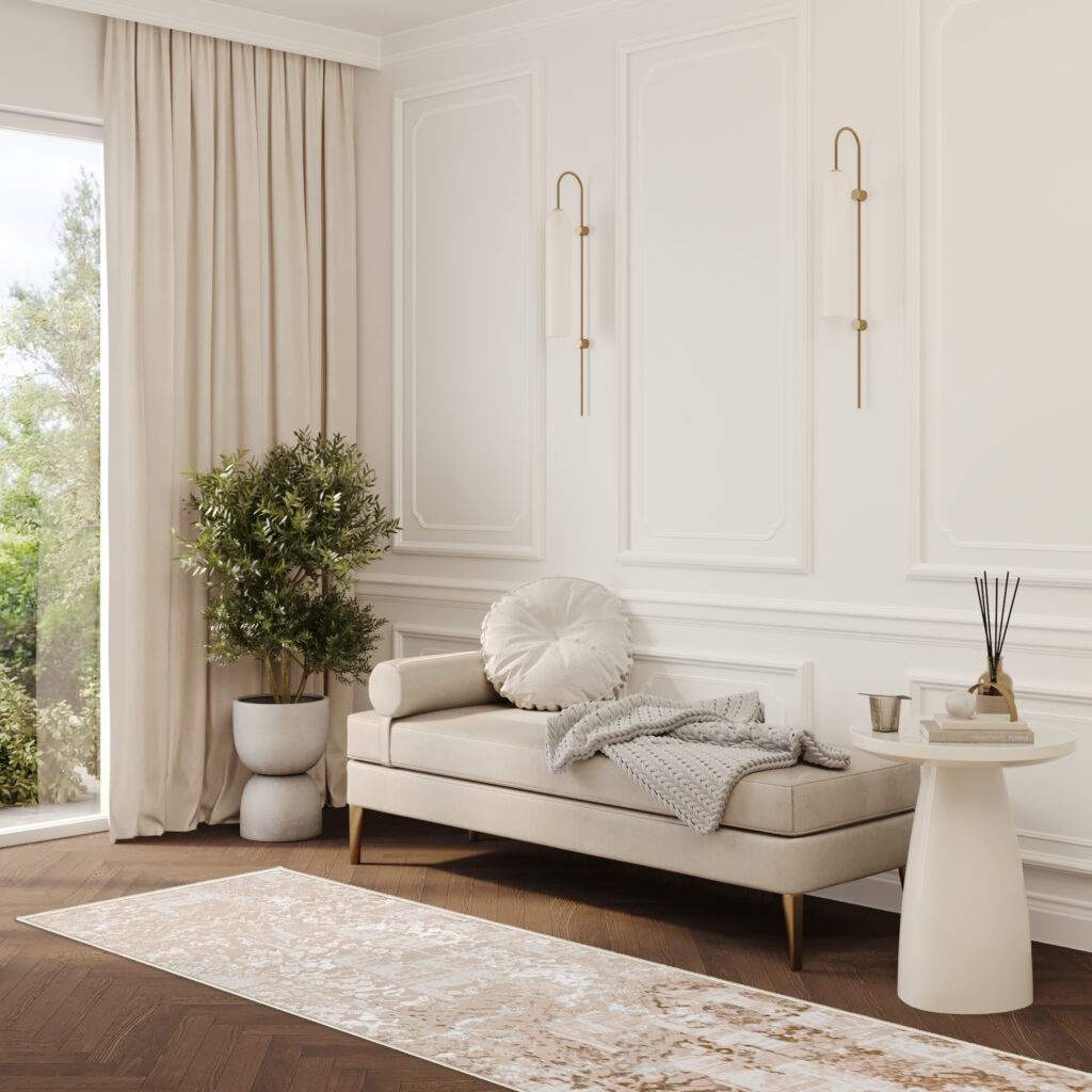 Alfombra de Pasillo Crystal Beige Retro