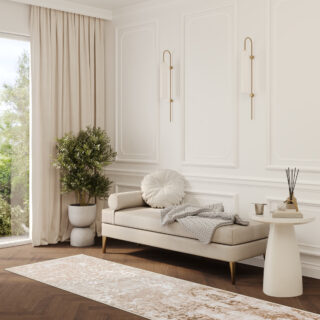 Alfombra de Pasillo Crystal Beige Retro