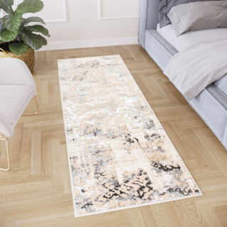 Alfombra de Pasillo Crystal Beige Gris Retro