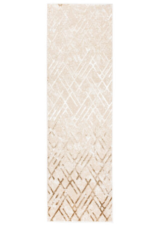 Alfombra de Pasillo Crystal Beige Marrón Rombos