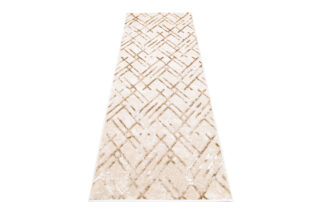 Alfombra de Pasillo Crystal Beige Marrón Rombos