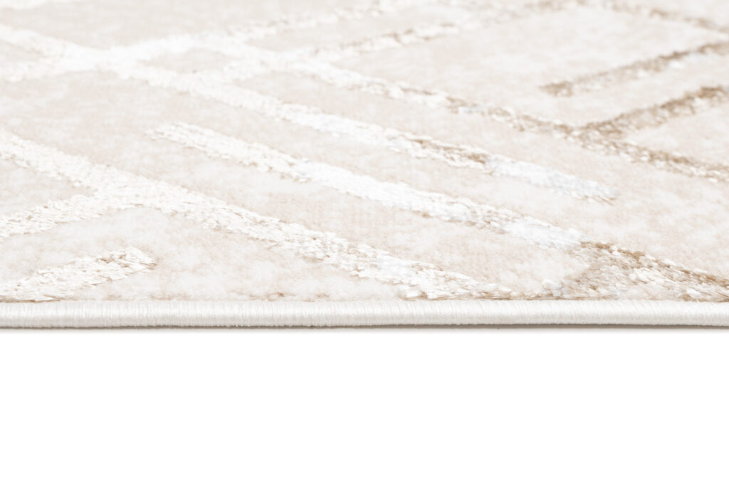 Alfombra de Pasillo Crystal Beige Marrón Rombos