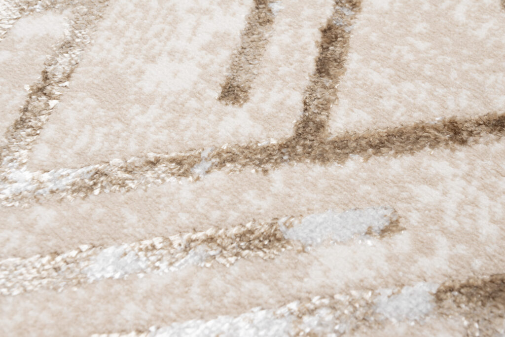 Alfombra de Pasillo Crystal Beige Marrón Rombos
