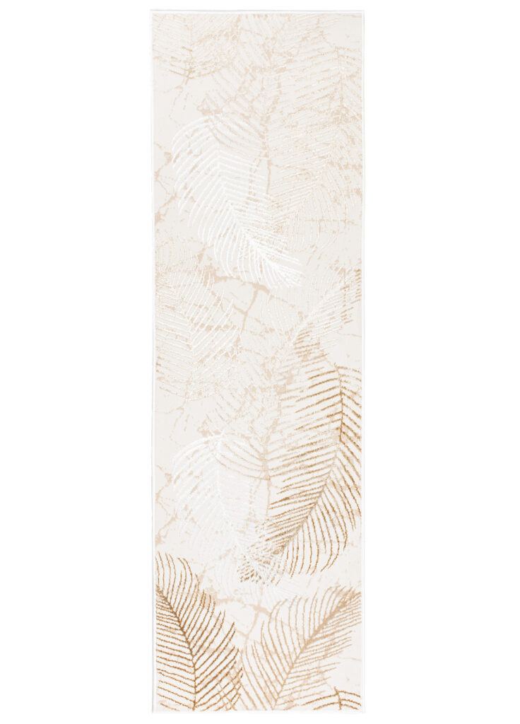 Alfombra de Pasillo Crystal Beige Hojas