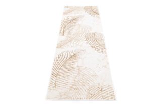 Alfombra de Pasillo Crystal Beige Hojas