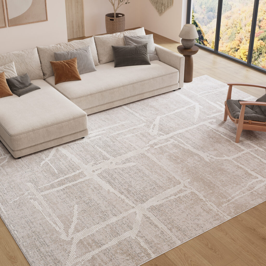 Alfombra Trend Gris Beige Geométrica
