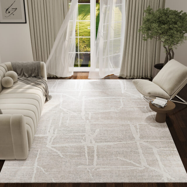 Alfombra Trend Gris Beige Geométrica